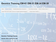 Tablet Screenshot of geonicstraining.com